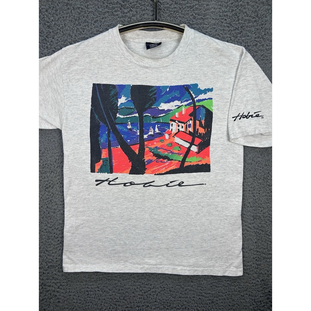 Vtg Hobie Surfers Paradise Shirt Single Stitch Surf Skate Ocean Wave USA Sz M
